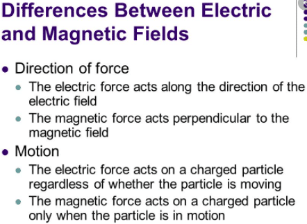 difference between electric and magnetic field