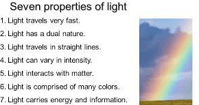 7 properties of light