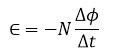 Faradays law formula