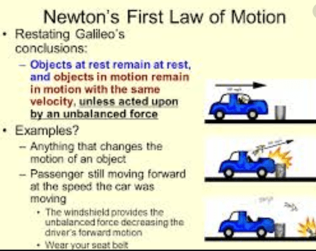 newton's first law of motion examples