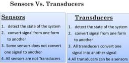 Difference between sensor and transducer