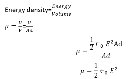 Relation of Energy Density
