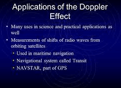 Applications of Doppler effect