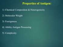 properties of antigens