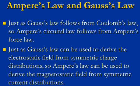 Difference between Gauss's law and Ampere's law