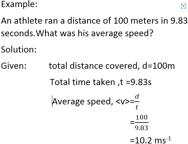 Speed examples