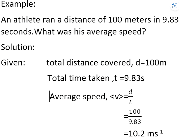 examples of speed