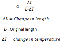 coefficient of linear expansion formula