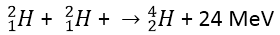 equation of fusion reaction
