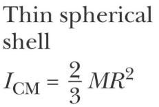 moment of inertia of a thin spherical shell