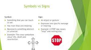 Difference between sign and symbol