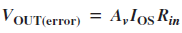 equation 2 Of effect of Input offset current