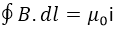 Ampere's law formula