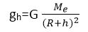 formula of gravitational acceleration