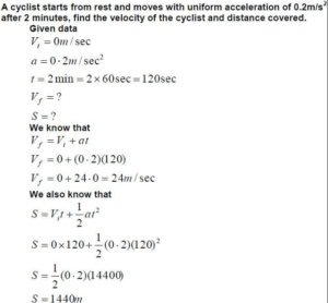 derive second equation of motion class 9th