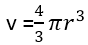 formula of volume